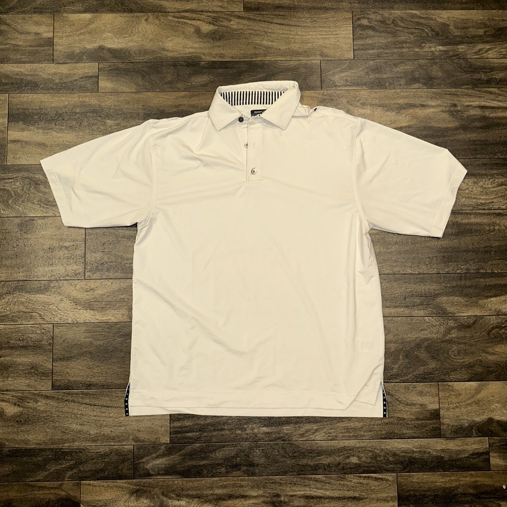 FootJoy ProDry Lisle Golf Performance Polo Shirt Short-Sleeve Men's Large White